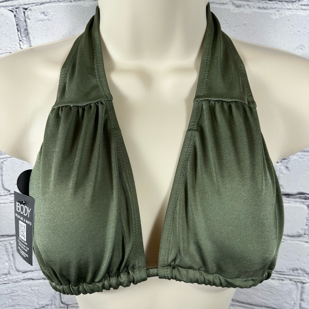 Cotton On Body Wear 6 Ways Floss Bikini Top Convertible Olive Green XS NWT